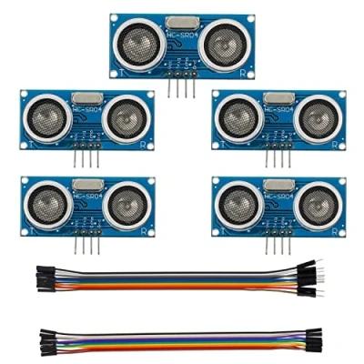 Image de EPLZON HC SR04 Capteur de distance module à ultrasons adapté au robot Arduino UNO MEGA Nano XBee ZigBee (lot 5 pièces)