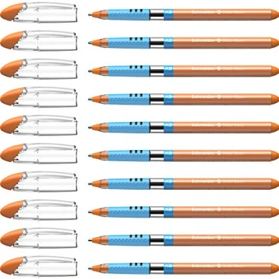 Image de Schneider Slider Basic (Stylos à bille, pointe extra large (XB)) Lot de 10 Stylos, Encre orange