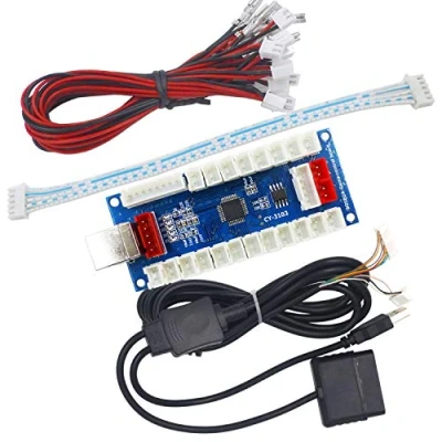 Image de SJ@JX Arcade Controller Zero Delay Encoder PCB Board DIY Kit Joystick Button 5V Power for PC Raspberry Pi Android PS2 PS3