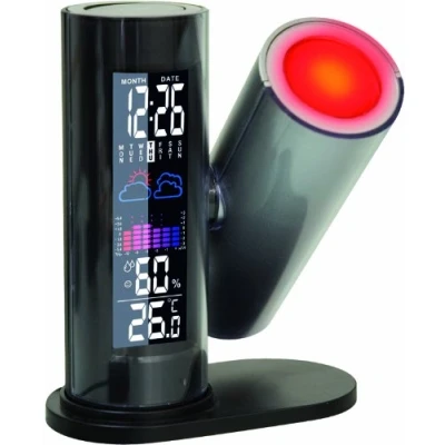 Image de réveil à projection WT 514 avec prévisions météorologiques, Technoline , noir, 116 x 65 142 mm