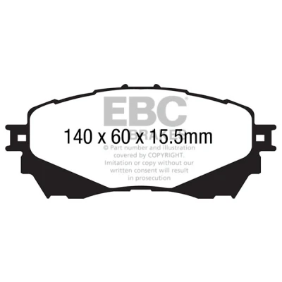Image de EBC Brakes DP42170R Jeu de plaquettes frein Essieu avant MAZDA: 6 3/5 portes, Berline, Break