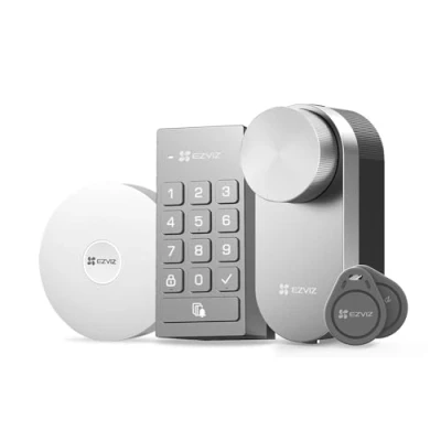 Image de EZVIZ DL01PRO Smart Lock avec Clavier Multifonctionnel et A3 Passerelle Domestique, Serrure Connectée fonction Bluetooth accès à distance, sans Clé pour Maison