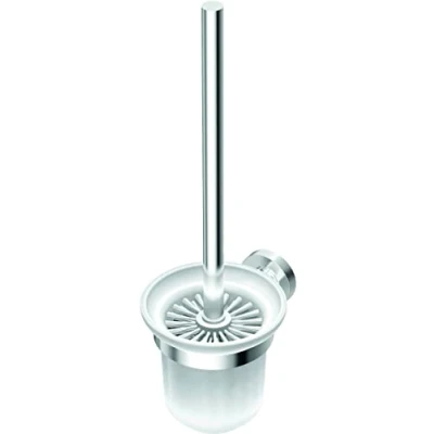 Image de Ideal Standard Ensemble Brosse WC et Support pour Cuvette Toilette IOM Fixation Murale Chrome Argent A9119AA