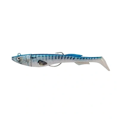 Image de Berkley Powerbait Power Sardine Leurre Souple Polyvalent Texan pour la Pêche en Mer, Founit avec deux Paddle le Lieu, Bar, et autres Carnassiers, Blackminnow FIIIsh