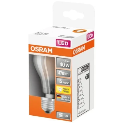 Image de Osram Ampoule led retrofit classic a 40 fr 4w/827 220 240v fil e27 4058075112469