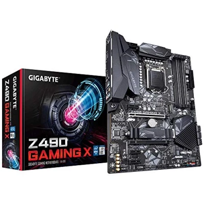 Image de GIGABYTE Z490 Gaming X Intel LGA 1200 ATX Motherboard (11+1 Phases, 2 Way Crossfire Multi Graphics, USB 3.2 Gen2, Type A, Dual M.2, RGB Fusion 2.0, Q Flash Plus)
