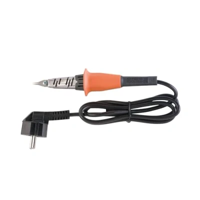Image de Express, 49, Fer à Souder Electrique Tempo 45 W, Soudure Etain, Prêt en 1mn, Idéal pour Interventions Rapides, Collerette Repose Intégré, Excellente Prise Main, Orange et Noir