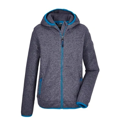 Image de killtec Boy&#039;s Kos 354 Bys Kntflc Jckt Veste Polaire Tricotée Avec Capuche, Dark Navy, 116 EU