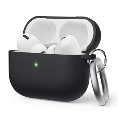Image de elago Coque Hybride Liquide en Silicone Compatible avec Apple AirPods Pro 2. Generation Case, Dreischichtige Struktur : Voller Schutz, sichtbar Avant LED, Unterstützt Kabelloses Aufladen (Rosa)