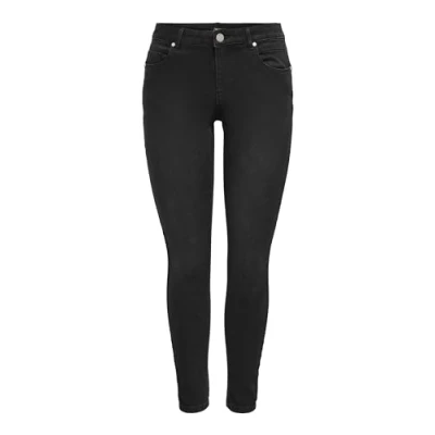 Image de ONLY Onldaisy Reg Push Up SK Ank DNM Coupe Skinny, Jean Noir, 29W x 32L Femme