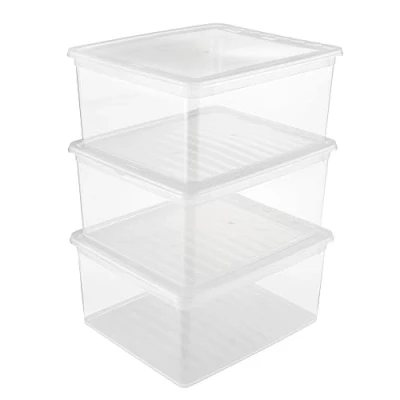 Image de Keeeper Boîte de rangement avec Système Air Control, Lot 3, Hauteur : 18 cm, 3 x l, 39 33,5 Bea, Transparent