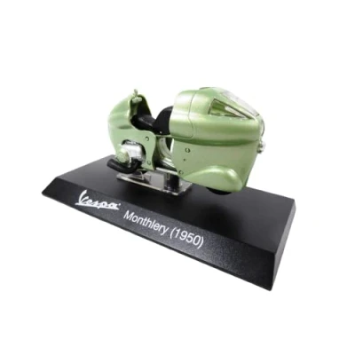 Image de OPO 10 Scooter Miniature de Collection 1/18 Compatible avec Piaggio Vespa Monthlery Vert 1950 Ves0034