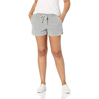 Image de Amazon Essentials Short en Molleton Femme, Gris Clair Chiné, XL