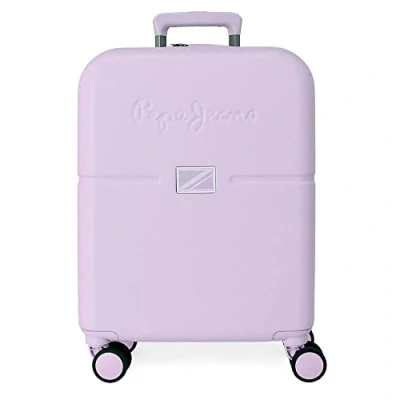 Image de Pepe Jeans Valise Cabine Accent Violet 40x55x20 cm ABS Rigide Fermeture TSA Intégrée 37L 2.74 kgs 4 Double Roues Bagage Main Extensible