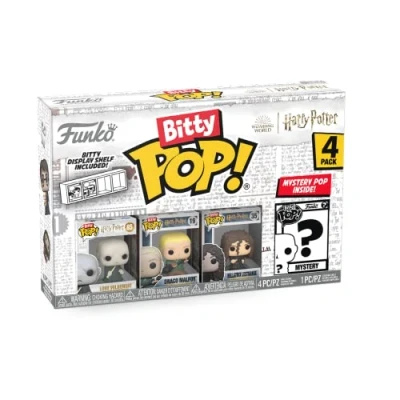 Image de Funko Bitty Pop! Harry Potter Lord Voldemort™, Draco Malfoy™ (Quidditch™), Bellatrix Lestrange™ et Une Mini Figurine Mystère en Surprise 2.2 Cm Collectionnable Étagère Empilable Incluse