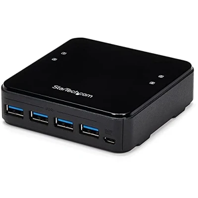 Image de StarTech.com Switch de partage périphériques USB 3.0 avec 4 entrées / sorties Alimentation par (HBS304A24A)