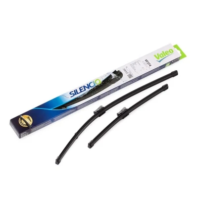 Image de Balai d&#039;essuie glace Valeo Silencio X.trm, Flat Blade Set 574474 avant Sans Cadre Fixation par goupille AUDI: A1 3/5 portes