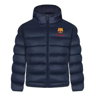Image de FC Barcelone Officiel Doudoune matelassée thème Football à Capuche garçon 4 5 Ans