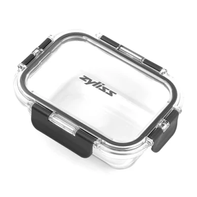 Image de Zyliss E981063 Récipient en verre incassable avec couvercle refermable 370 ml Passe au micro ondes Sans BPA congélateur 16 cm x 12 5