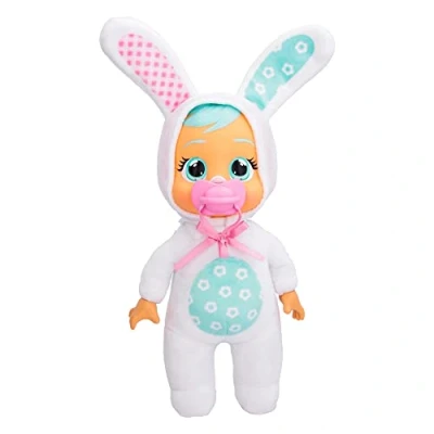 Image de Cry Babies Tiny Cuddles Bunnies Honey, Poupée Douce et câline de 25 cm, pleurant Vraies Larmes, Pyjama Lapin Blanc Inclus, Jouet pour garçons Filles 18 Mois Plus
