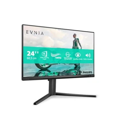 Image de Philips Evnia 24M2N3200A Moniteur de Jeu FHD 24 Pouces, 180 Hz, 0,5 ms, FreeSync Prem., G Sync comp. (1920x1080, HDMI 2.0, DisplayPort 1.4) Noir Gris