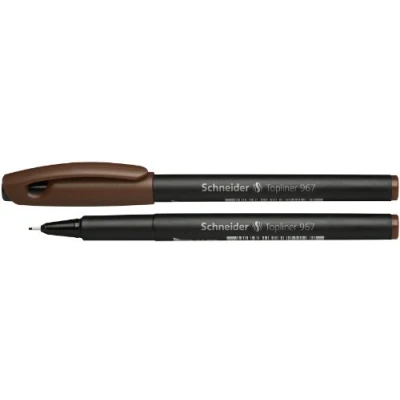 Image de Schneider 196707 Stylo feutre Pointe fine et précise 0,4 mm Marron Lot de 10