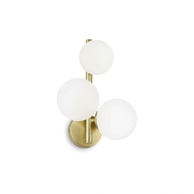 Image de Ideal Lux PERLAGE Applique 3 globes laiton