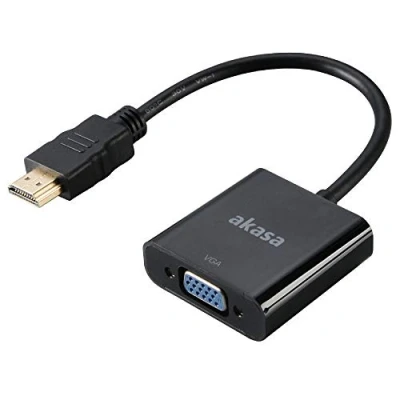 Image de Akasa AK CBHD15 20BK câble vidéo et adaptateur 0,2 m VGA (D Sub) HDMI Type A (Standard) Noir Neuf
