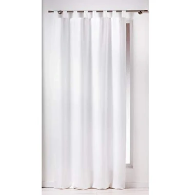 Image de douceur d&#039;intérieur, Rideau à Passants (140 x 260 cm) Essentiel Blanc, Polyester