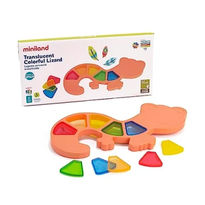 Image de Miniland Colección Feel to Learn by Sentez Vous pour Apprendre Juego encajable de translúcidos, 97343, Multicolor, Small