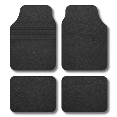 Image de Goodyear GOD9018 Ensemble de tapis sol Polyester avant et arrière noir Adaptation universelle oscaro, mister auto, yakarouler