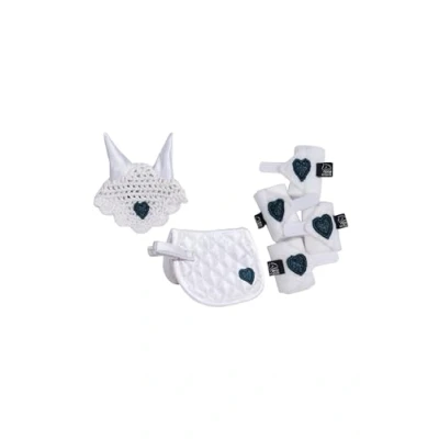 Image de HKM Câlin Poney Ensemble de compétition Blanc/Bleu foncé