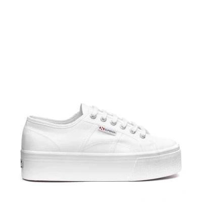 Image de Superga Platform Baskets basses, Taille: 39.5, White Coton