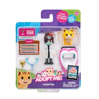 Image de Adopt Me! Pack Dr Heart et Son ami Le Chat Roux, Vague 1 Meilleur Jeu en Ligne Jouets pour Enfants Amusants à Collectionner mettant Vedette tes Animaux préférés, 6 Ans Plus
