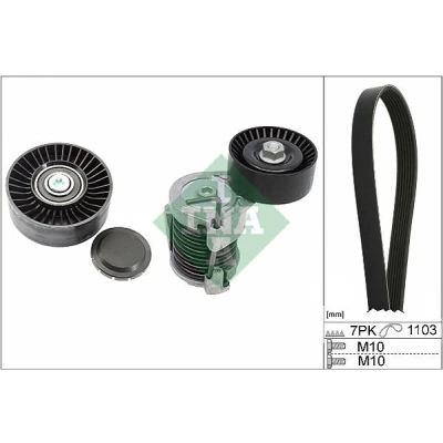 Image de INA 529 0049 10 Jeu de courroies trapézoïdales à nervures Contrôler et changer roue libre alternateur si nécessaire BMW: 3 Cabriolet, Berline