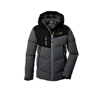 Image de killtec Garçon Veste matelassée/d&#039;hiver avec capuche KOW 376 BYS QLTD JCKT, anthrazit melange, 176, 42212 000