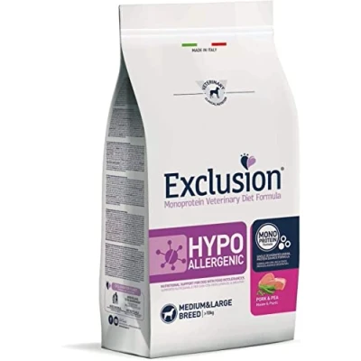 Image de Exclusion Diet Hypoallergenic Medium/Large Breed Maiale e Piselli 12 kg