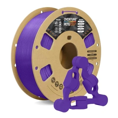 Image de OVERTURE PETG Filament 1.75mm, Bobine de 1kg(2,2lbs), Précision dimensionnelle +/ 0,02 mm (Violet)