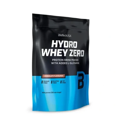 Image de BioTechUSA Hydro Whey Zero sans gluten, sucre, graisse 80% de protéines Absorption rapide Complexe lactosérum, 454 g, chocolat