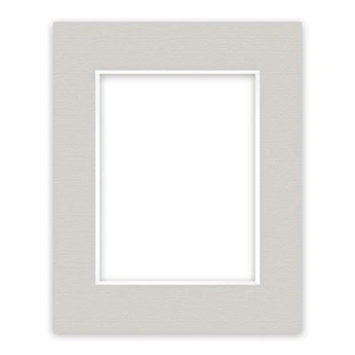 Image de nielsen Conservation Passepartout Carton 1,5 mm format extérieur 24x30 cm pour d&#039;image 15x20 gris silex (gris clair) surface structurée