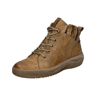 Image de Josef Seibel Femme Bottines à Lacets Alina 52, Dame Bottines,Largeur G (Normale),Semelle intérieure Amovible,imperméable,Marron (Camel Kombi),37 EU / 4 UK