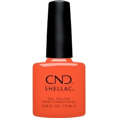 Image de CND Shellac Ig Night Ed Vernis semi transparent pour Jelly Effect N 471 Orange à ongles UV original Collection Gleam &amp; Glow