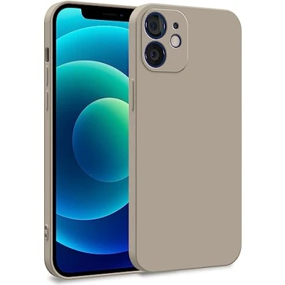 Image de MyGadget Coque Compatible avec Apple iPhone 12 Mini Case TPU Souple &amp; Soft Doublure Microfibre Cover Protection Extra Fine Légère Gris