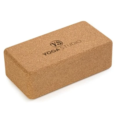 Image de yoga Studio Le bloc de en liège confortable (22,5 cm x 12 7,5 cm) antibactérien avec bords arrondis.