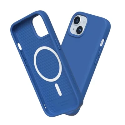 Image de RhinoShield Coque Compatible avec [iPhone 15 Plus] SolidSuit Magsafe Fine Technologie d&#039;absorption des Chocs et Finition Premium Mate Bleu Cobalt
