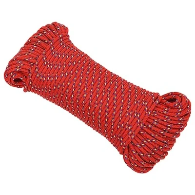 Image de vidaXL Boottouw 5 mm 100 m polypropyleen rood