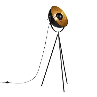 Image de Qazqa magna licht88 Lampadaire 1 lumière H 1440 mm Noir Design, Art Deco, Classique/Antique éclairage intérieur Salon I Chambre