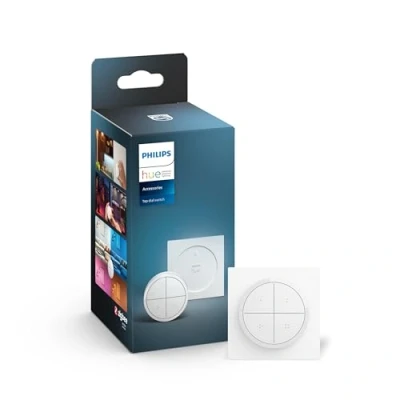 Image de Philips Hue bouton télécommande Tap Dial Switch, blanc, permet le contrôle de plusieurs pièces ou une zone