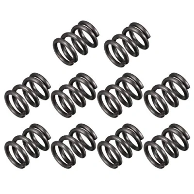 Image de sourcing map Ressort de Compression 1.2mm Fil Diamètre, 8mm OD, 10mm Libre Longueur Acier Extension Noir 10Pcs