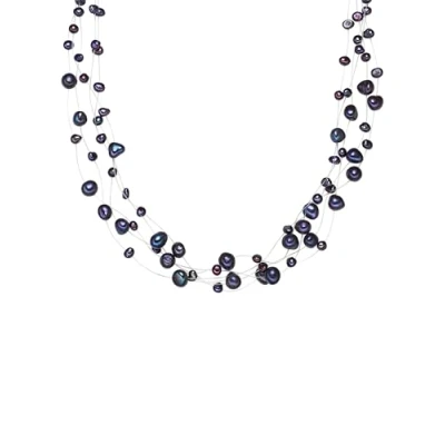 Image de Valero Pearls Collier de perles pour Femme en 925/ Argent sterling Perle culture d&#039;eau douce env. 4,0 6,0 mm